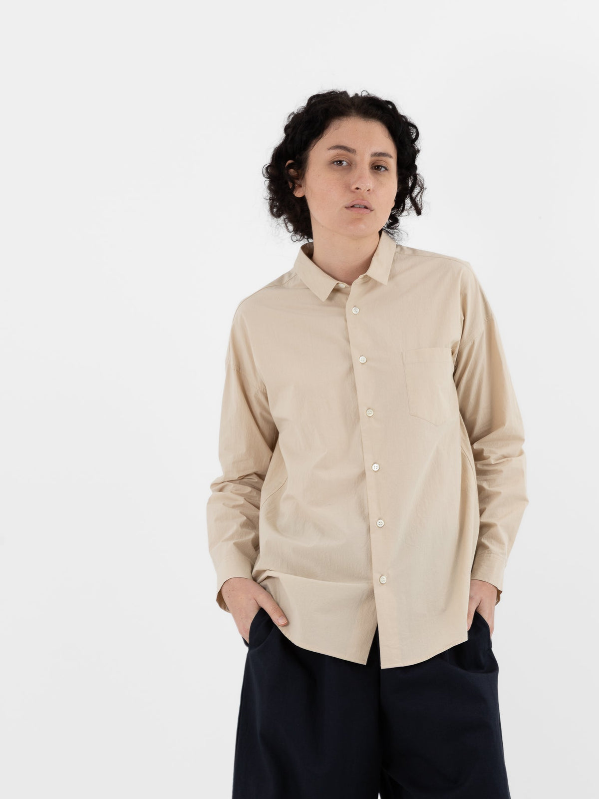 Makié Kate Shirt in Cream - MAKIE at Worthwhile - shop TOP