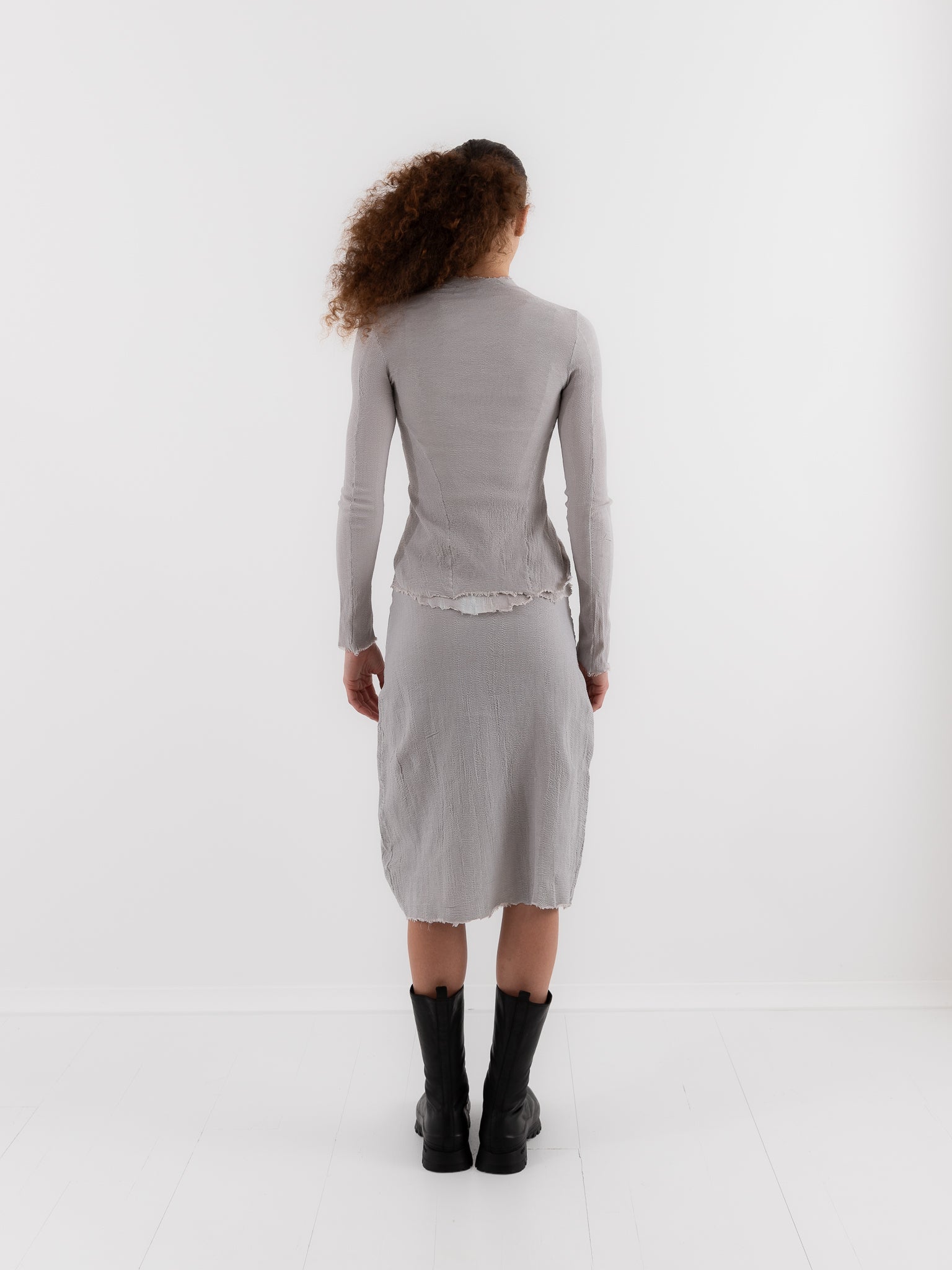 Marc LeBihan Stretch Silk Jacket in Platinum - MARC LE BIHAN at Worthwhile - shop JACKET