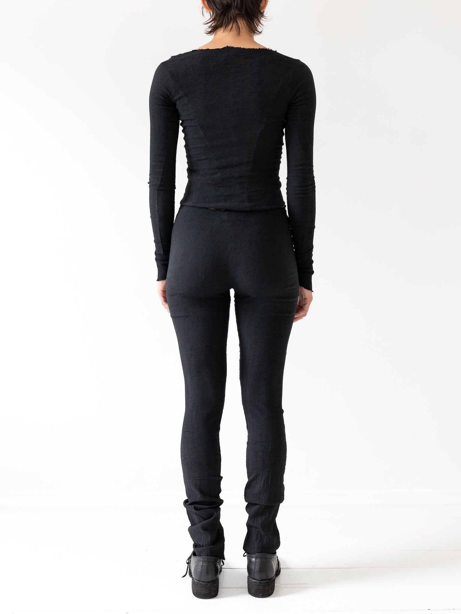 Marc LeBihan Stretch Silk Leggings, Black - MARC LE BIHAN at Worthwhile - shop LEGGINGS