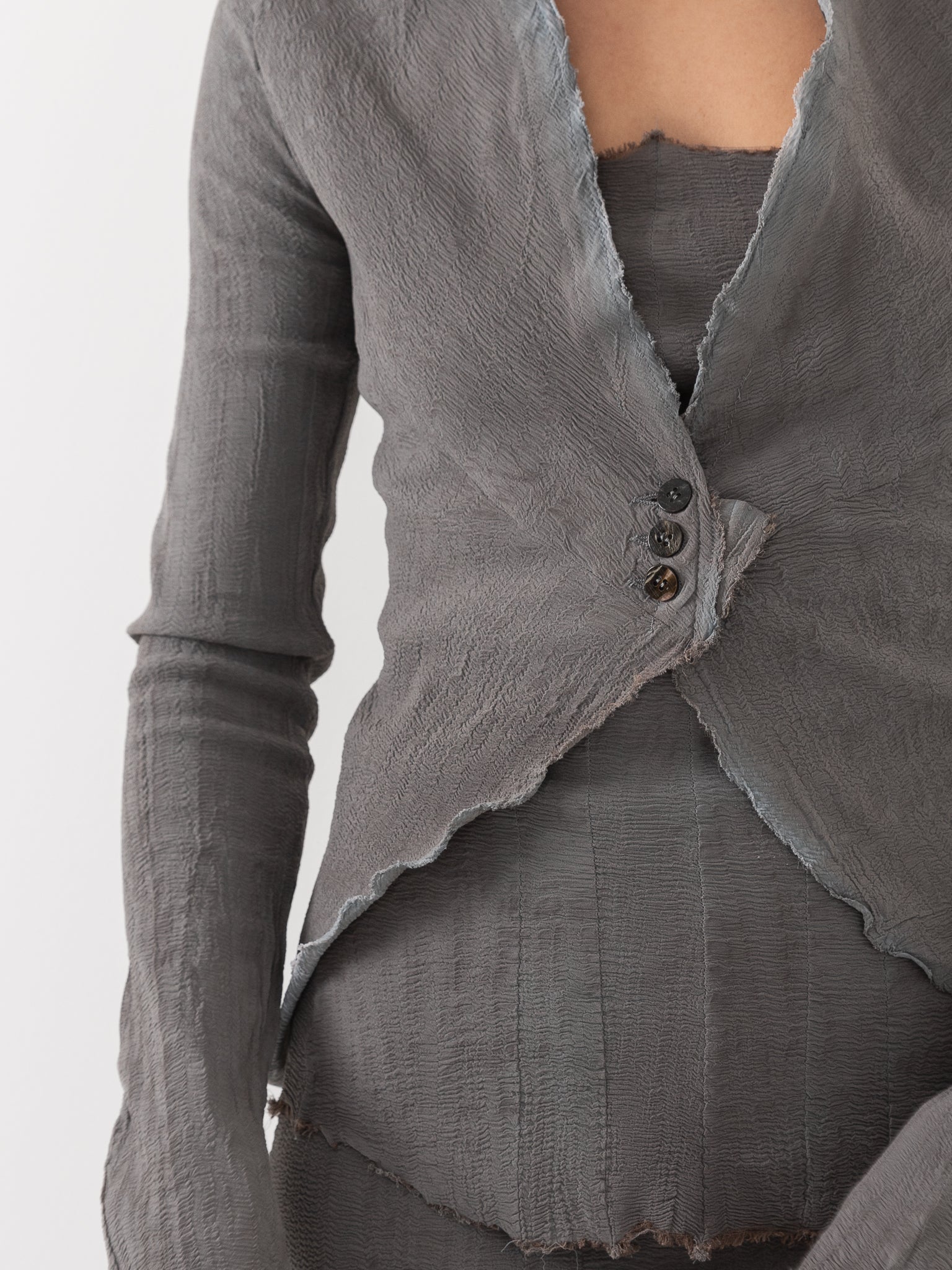 Marc LeBihan Stretch Silk Jacket, Rose Grey - Worthwhile, Inc.