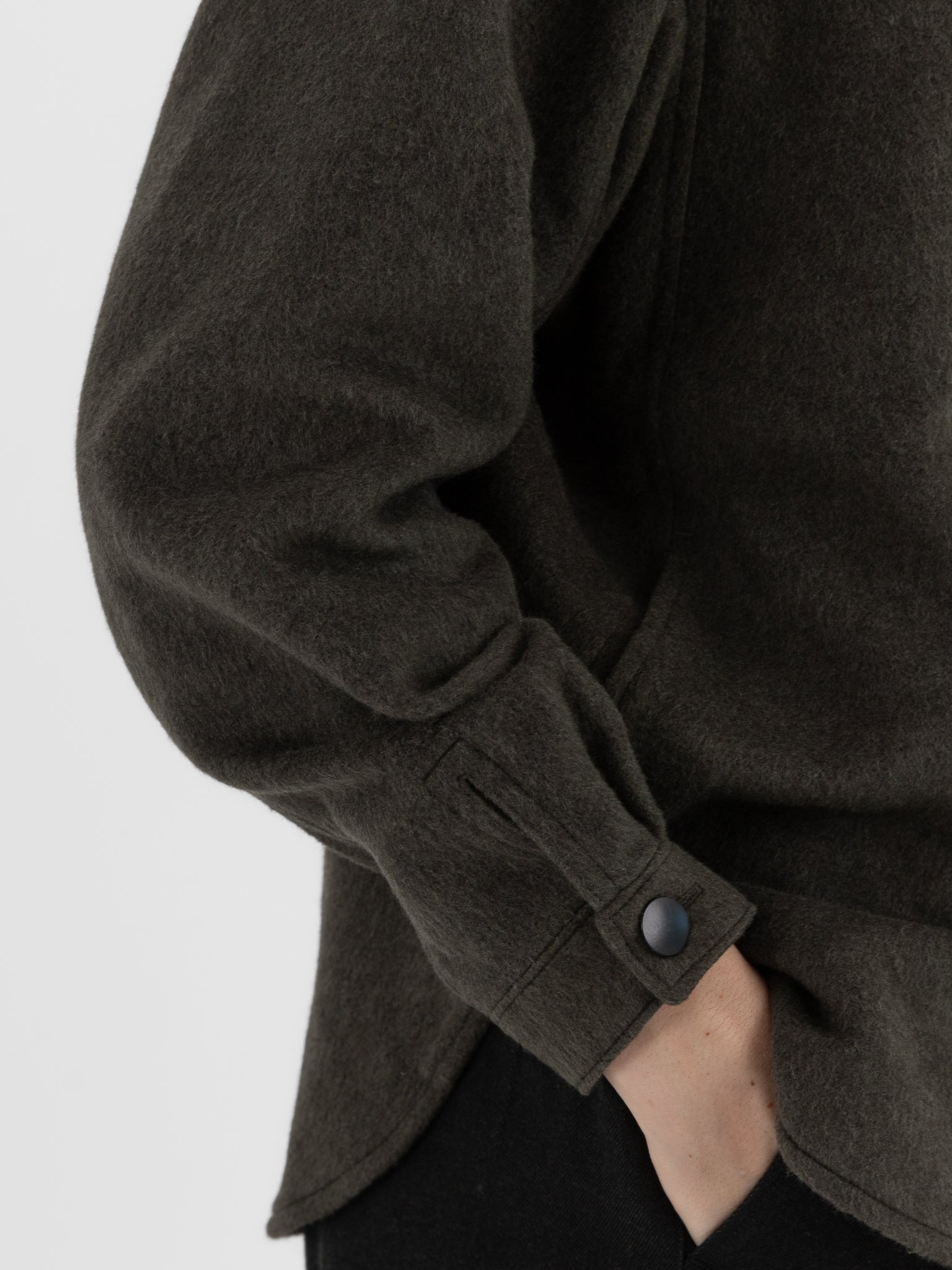 MITTAN Shirt 108 in Ash Green - MITTAN at Worthwhile - shop TOP