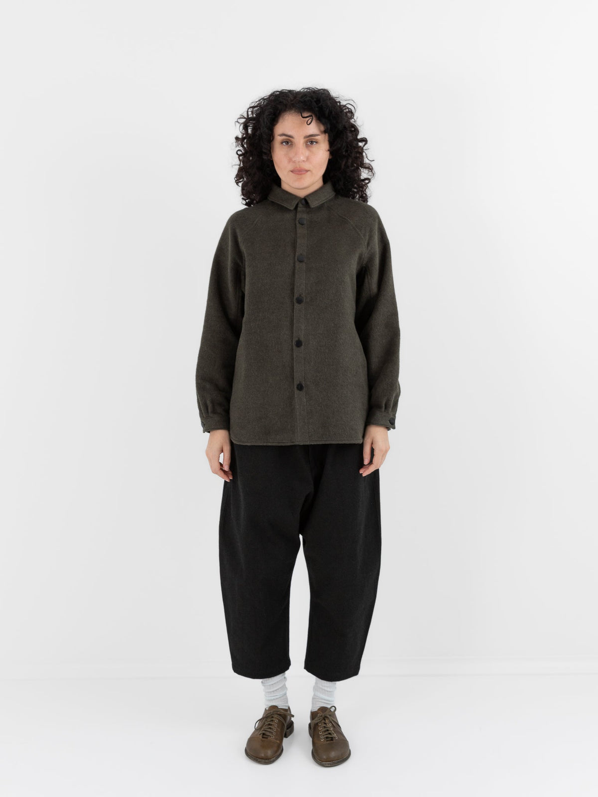MITTAN Shirt 108 in Ash Green - MITTAN at Worthwhile - shop TOP