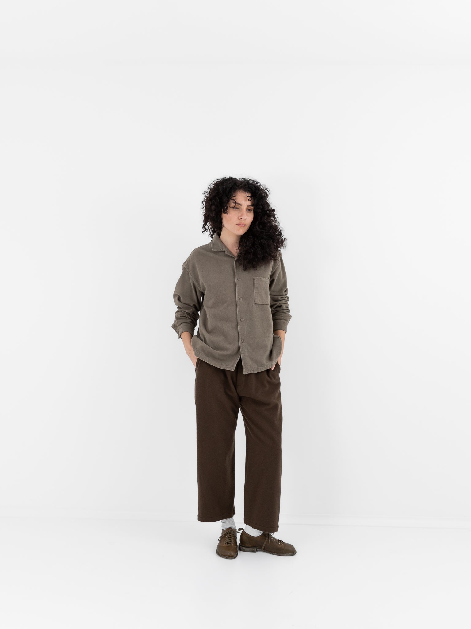 MITTAN Shirt 162DC in Dark Mugwort - MITTAN at Worthwhile - shop TOP