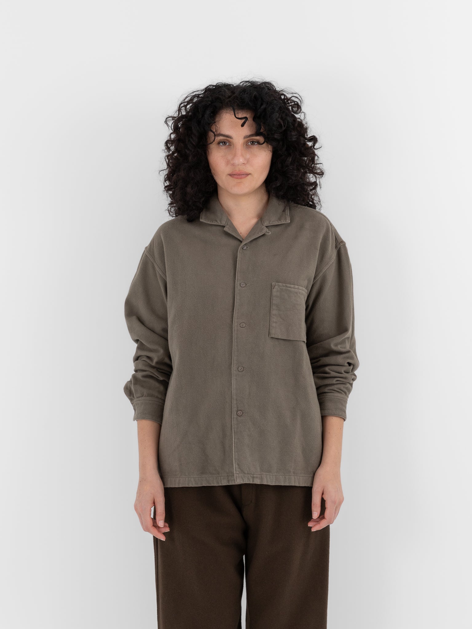 MITTAN Shirt 162DC in Dark Mugwort - MITTAN at Worthwhile - shop TOP