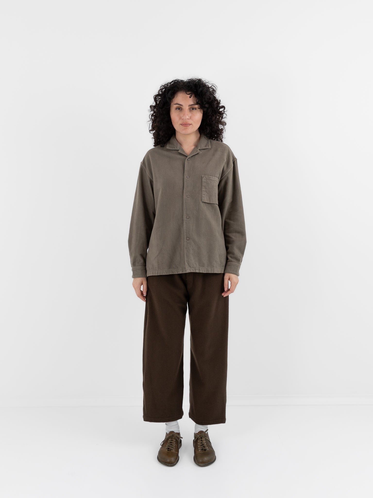 MITTAN Shirt 162DC in Dark Mugwort - MITTAN at Worthwhile - shop TOP