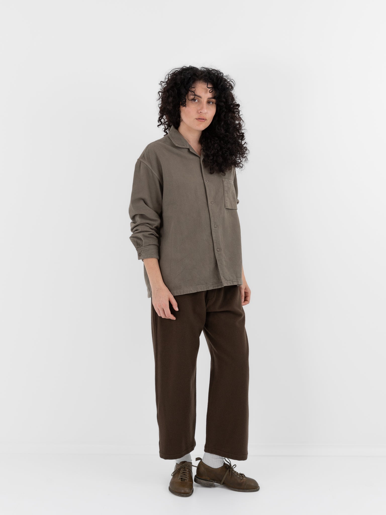 MITTAN Shirt 162DC in Dark Mugwort - MITTAN at Worthwhile - shop TOP