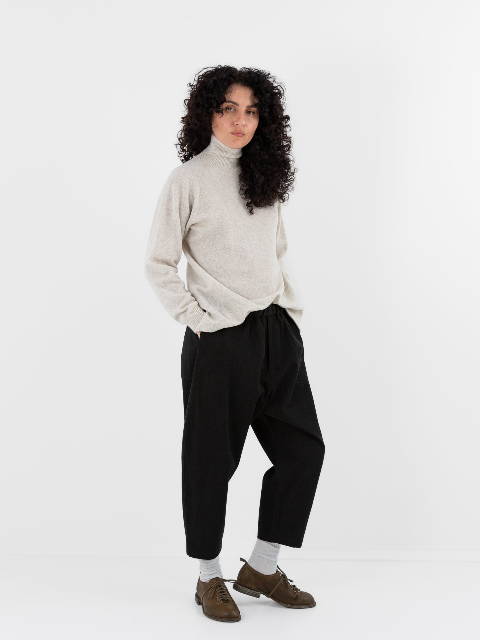 MITTAN Trousers 125 in Black Green - MITTAN at Worthwhile - shop PANT