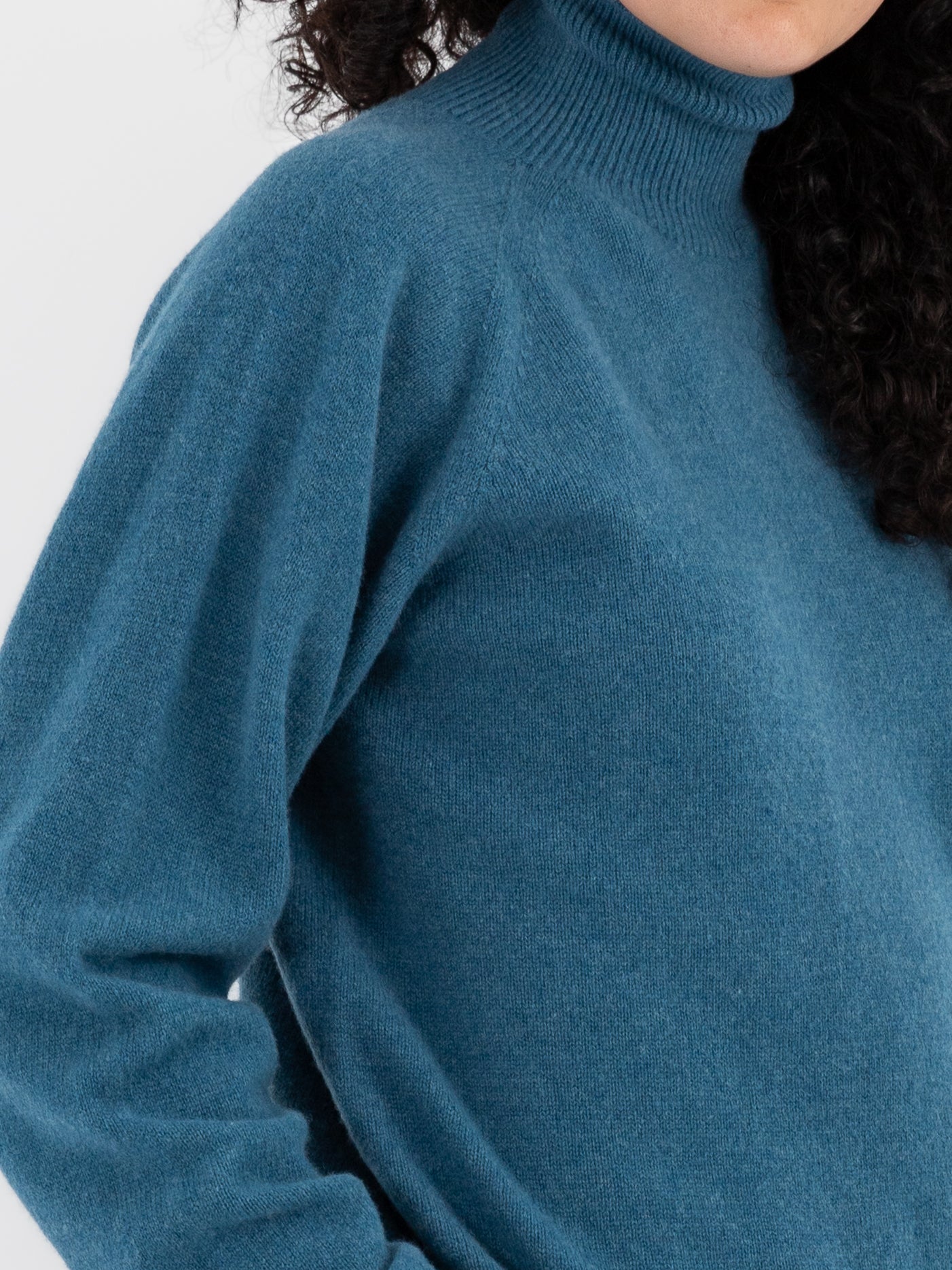 MITTAN Turtleneck Sweater 34 in Pale Blue Green - MITTAN at Worthwhile - shop TOP