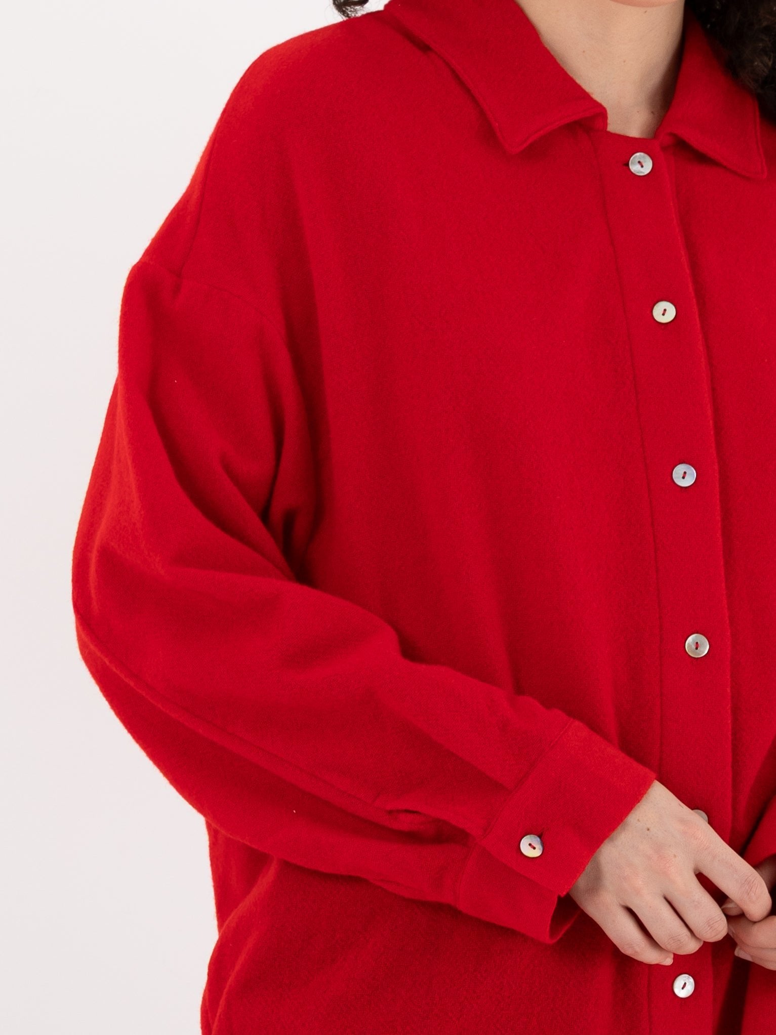 Nitto Claudia Shirt in Red - NITTO at Worthwhile - shop TOP