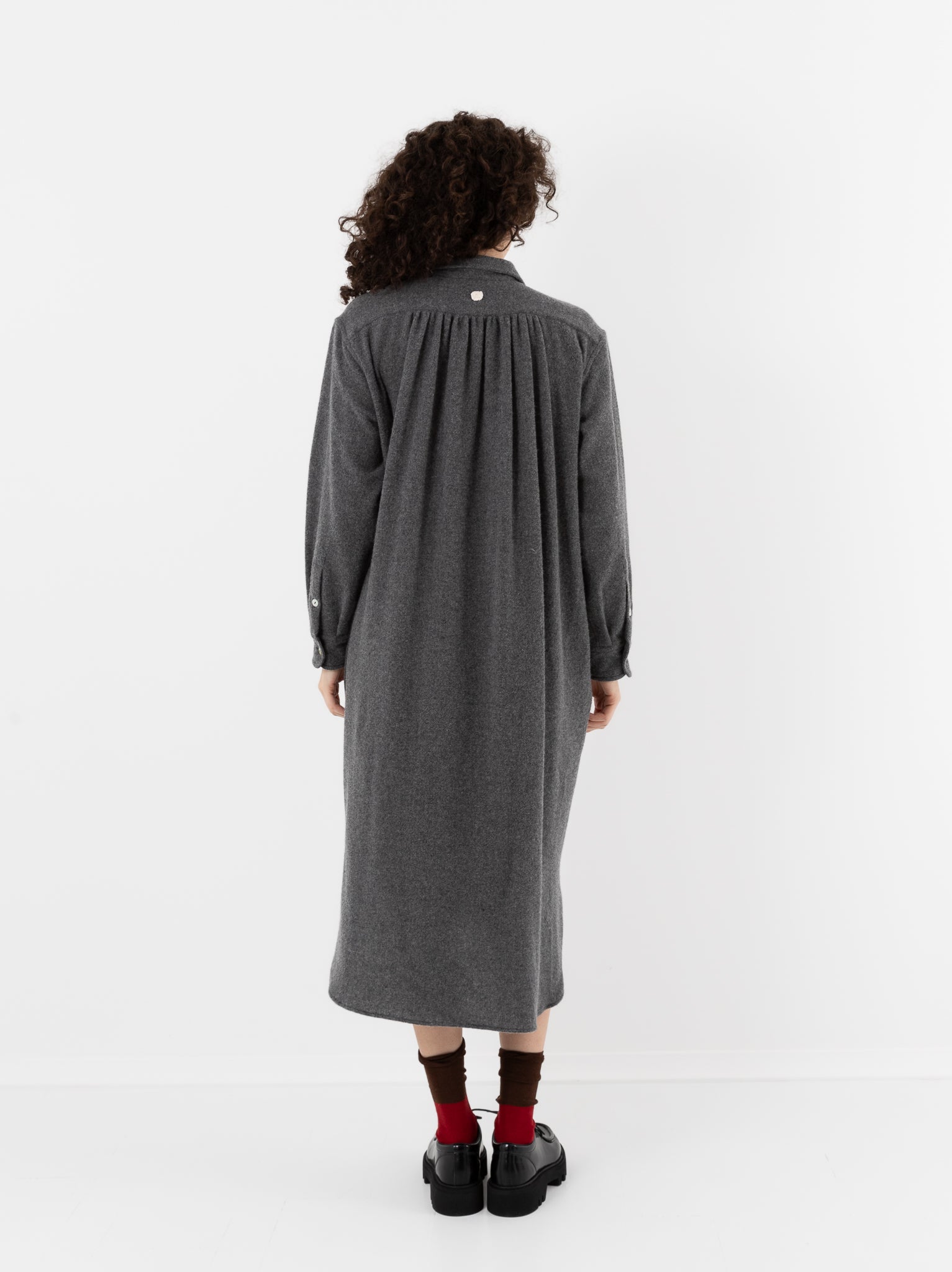Nitto Camicione Dress in Anthracite - NITTO at Worthwhile - shop DRESS