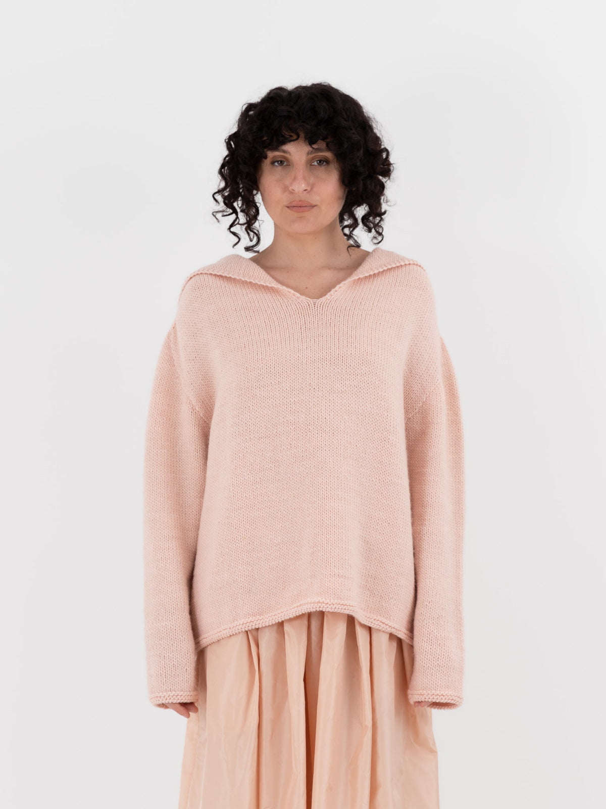 Nitto Aviator Sweater in Baby Pink - NITTO at Worthwhile - shop SWEATER