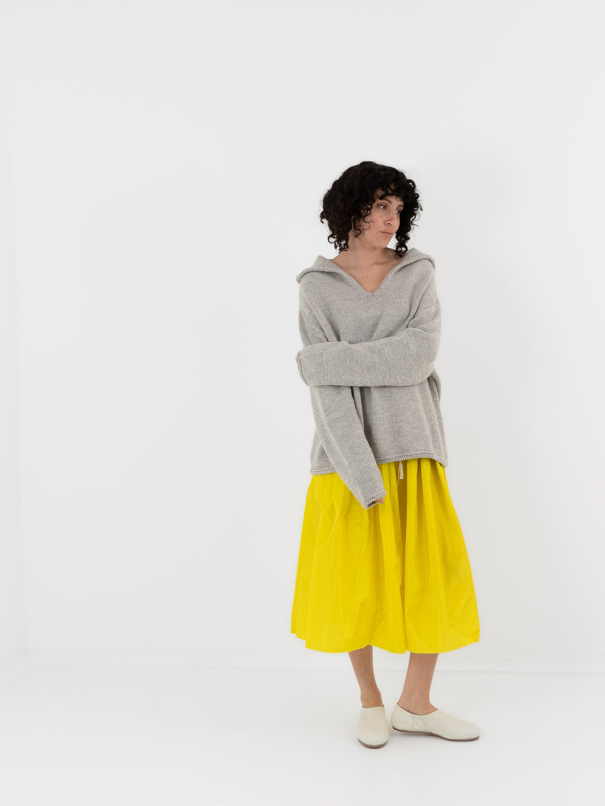 Nitto Aviator Sweater in Light Grey - NITTO at Worthwhile - shop SWEATER