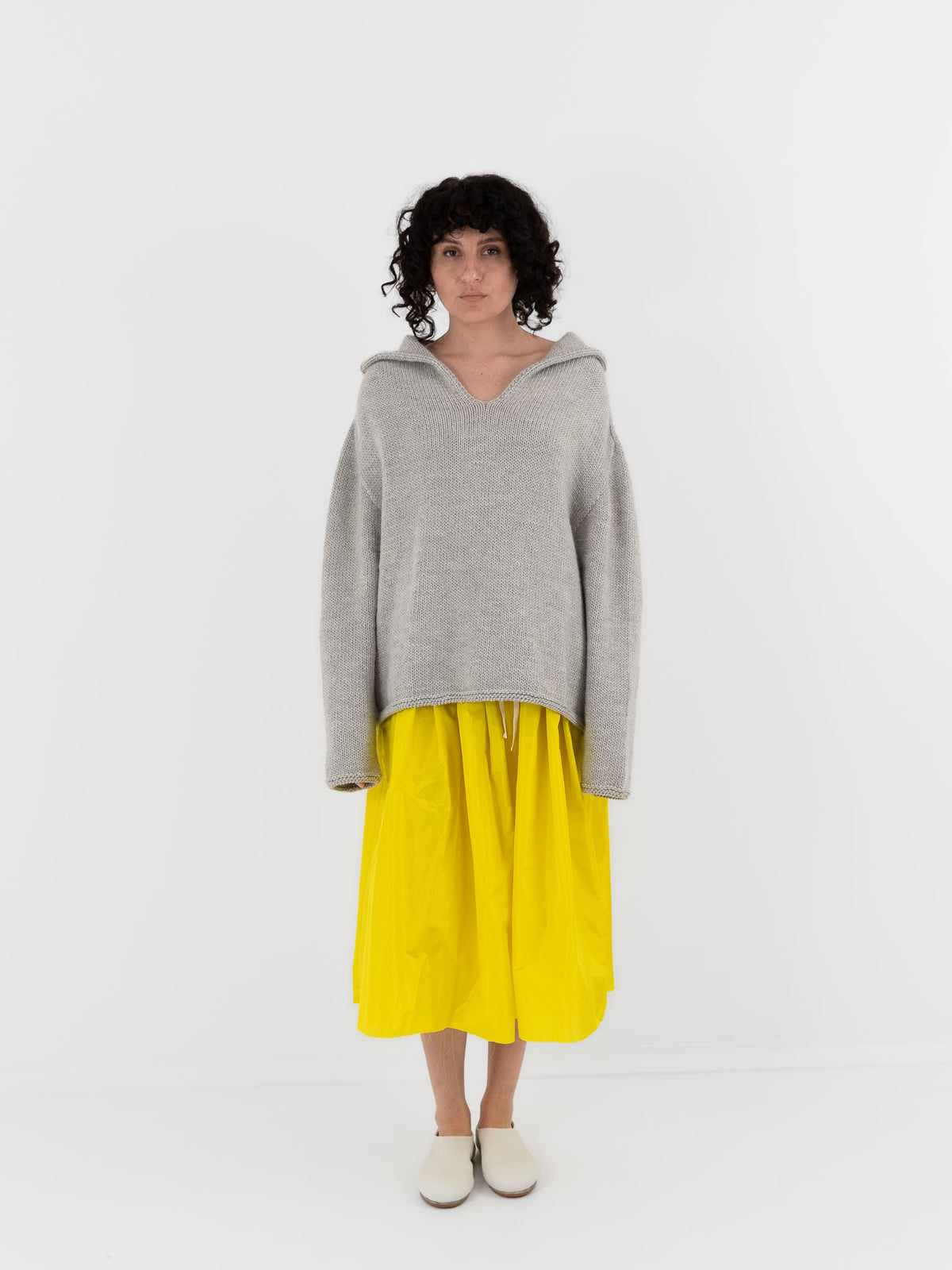 Nitto Aviator Sweater in Light Grey - NITTO at Worthwhile - shop SWEATER
