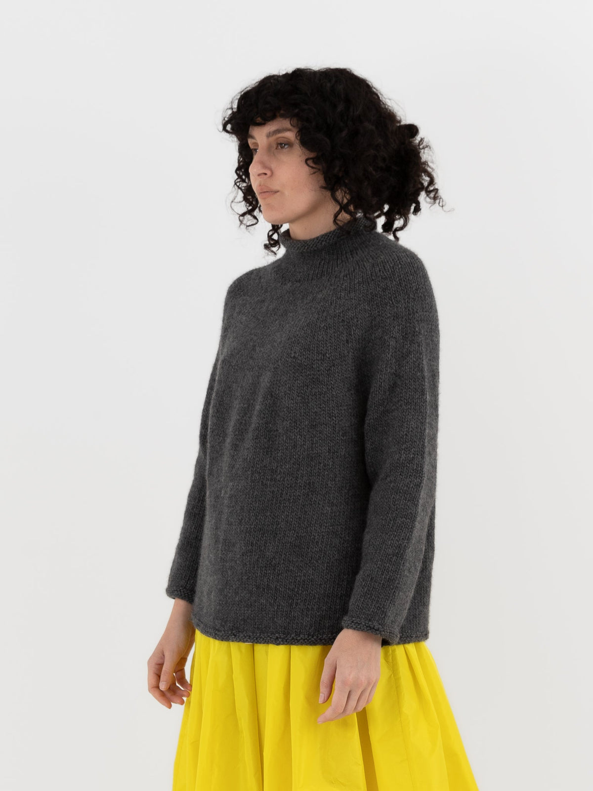 Nitto Cafe Da Manha Sweater in Anthracite Grey - NITTO at Worthwhile - shop SWEATER