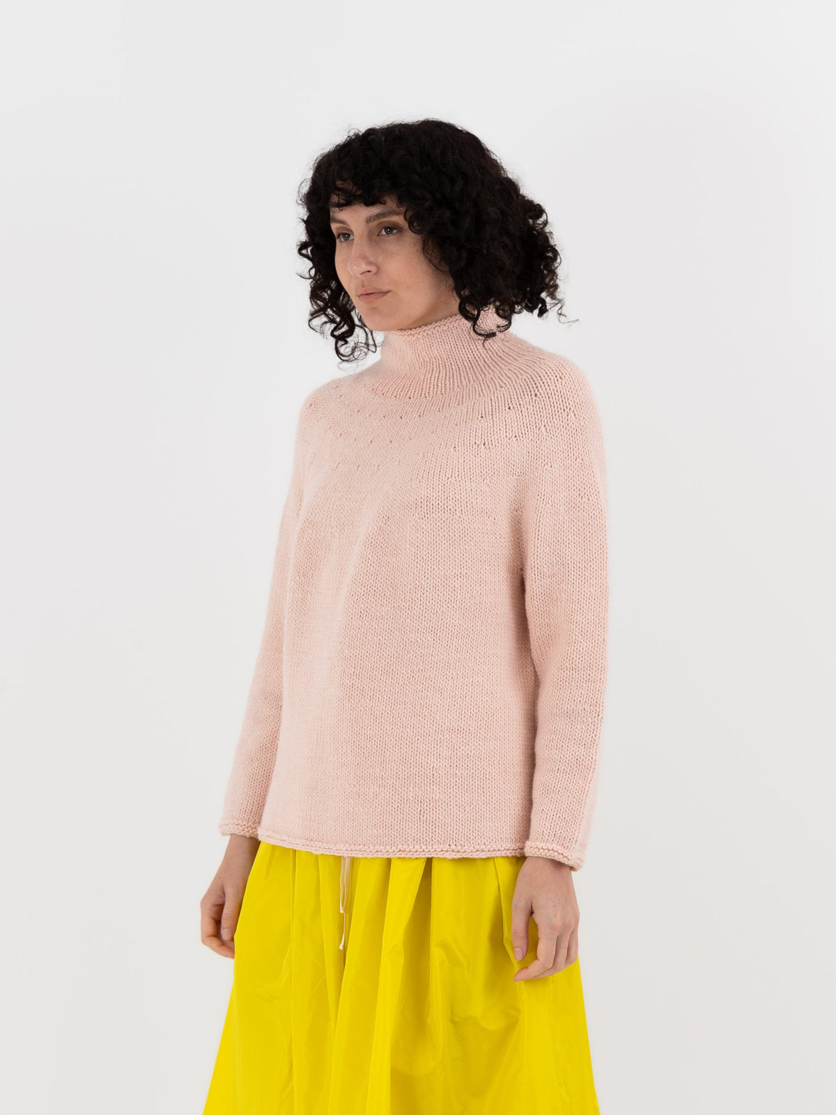Nitto Cafe Da Manha Sweater in Baby Pink - NITTO at Worthwhile - shop SWEATER