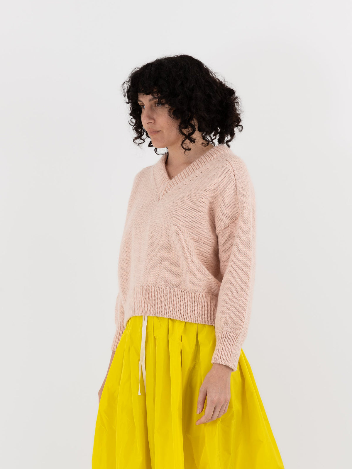 Nitto Donna Sweater in Baby Pink - NITTO at Worthwhile - shop SWEATER