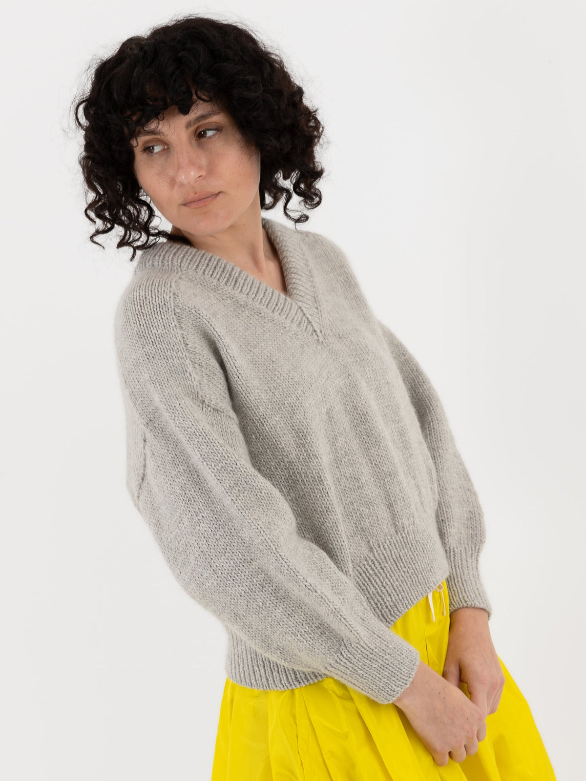 Nitto Donna Sweater in Light Grey - NITTO at Worthwhile - shop SWEATER