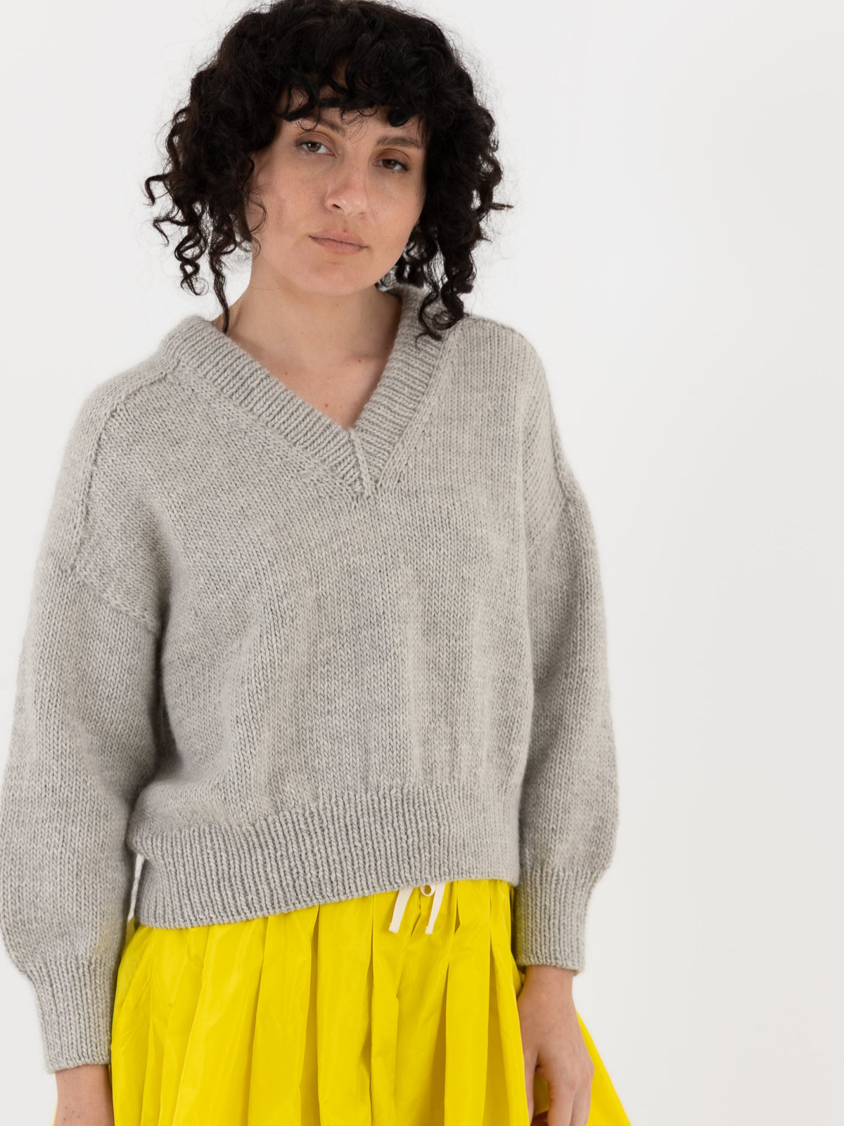 Nitto Donna Sweater in Light Grey - NITTO at Worthwhile - shop SWEATER