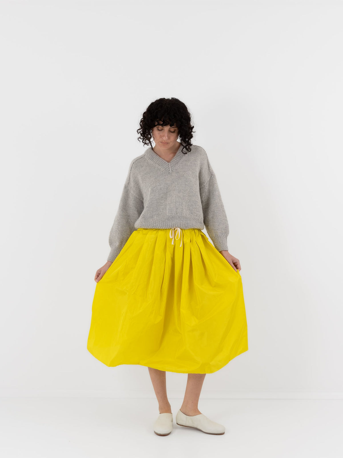 Nitto Gelsa Skirt in Limone - NITTO at Worthwhile - shop SKIRT