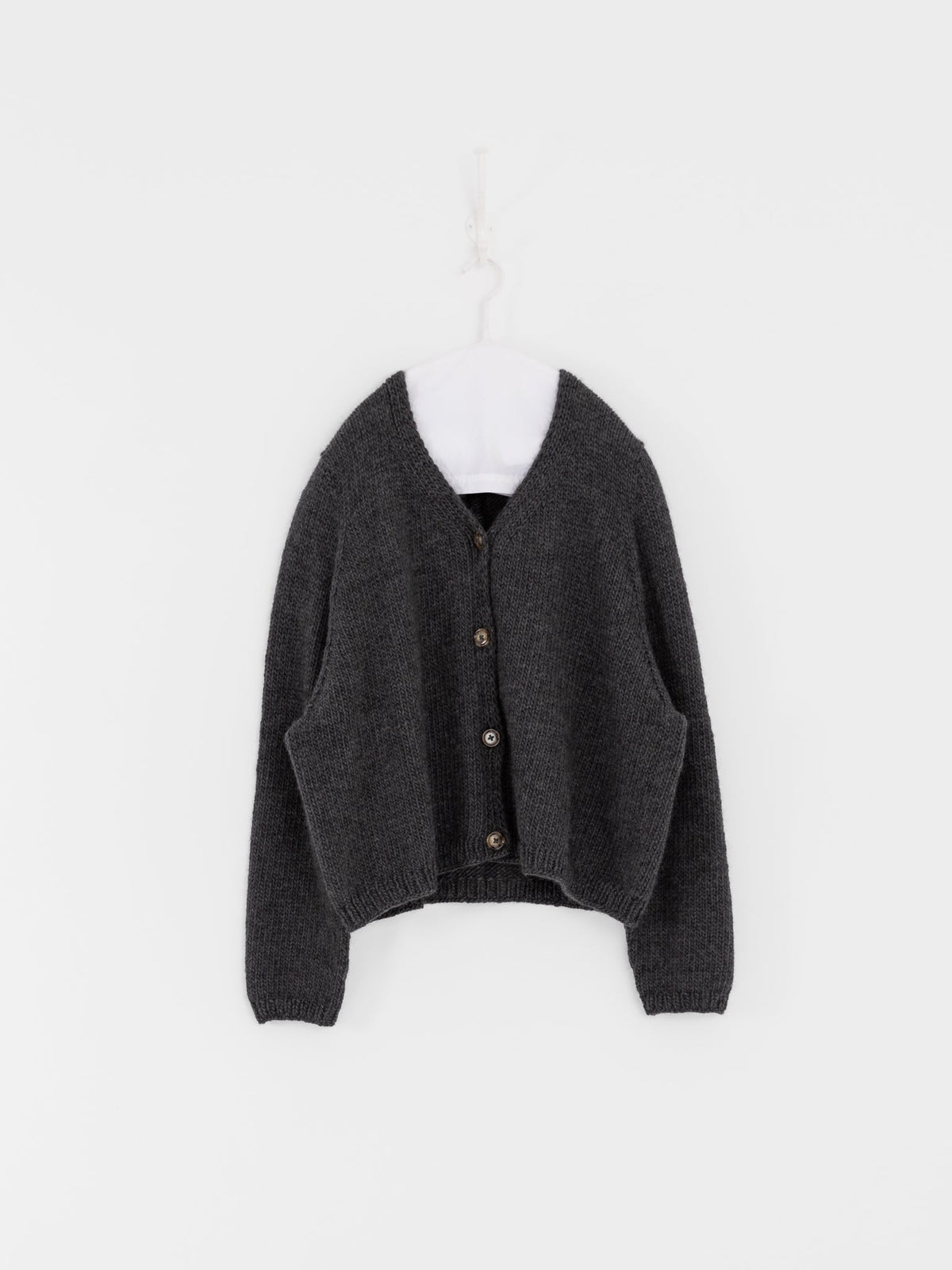 Nitto Nino OSW Cardigan in Anthracite Grey - NITTO at Worthwhile - shop CARDIGAN