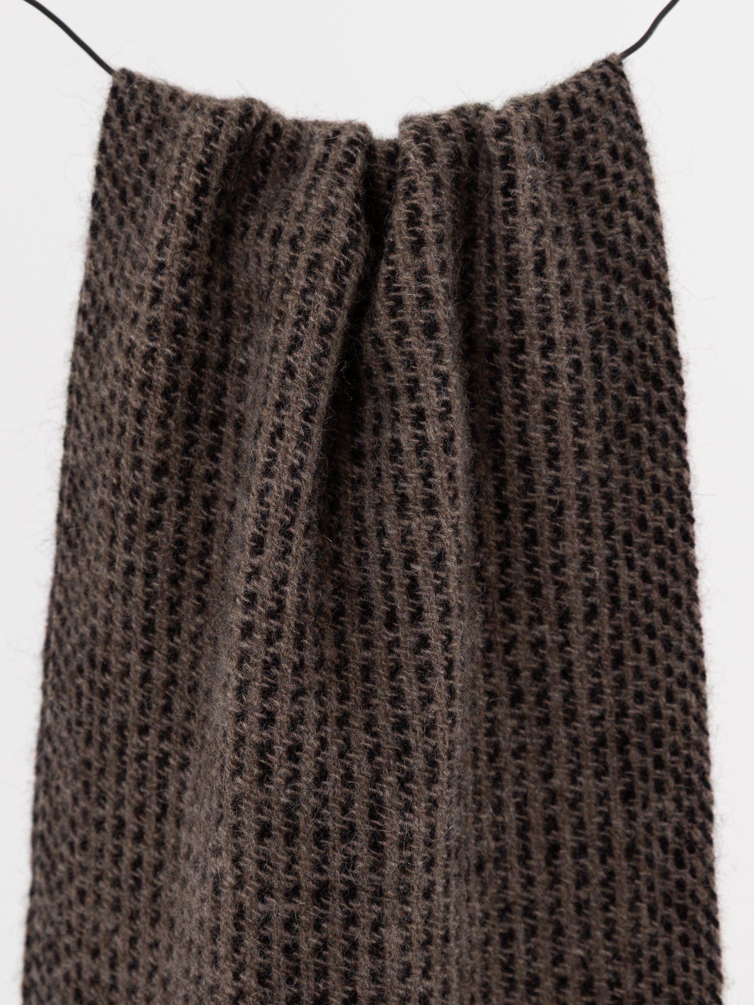 Norlha Nomad Pilgrimage Scarf in Black and Natural Yak Grey - NORLHA at Worthwhile - shop SCARF