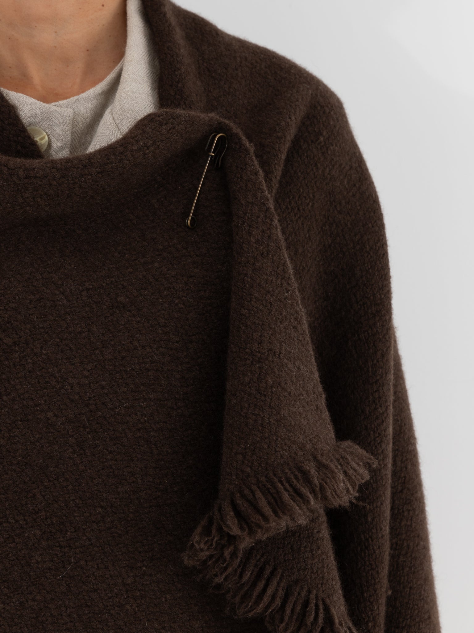 Norlha Handspun Flock Scarf in Natural Yak Brown - NORLHA at Worthwhile - shop SCARF