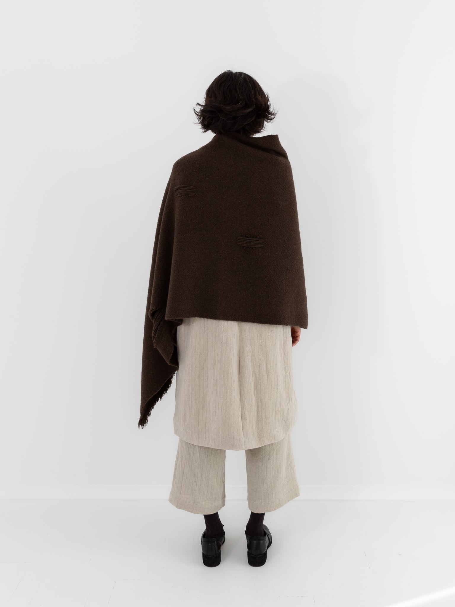 Norlha Handspun Flock Scarf in Natural Yak Brown - NORLHA at Worthwhile - shop SCARF