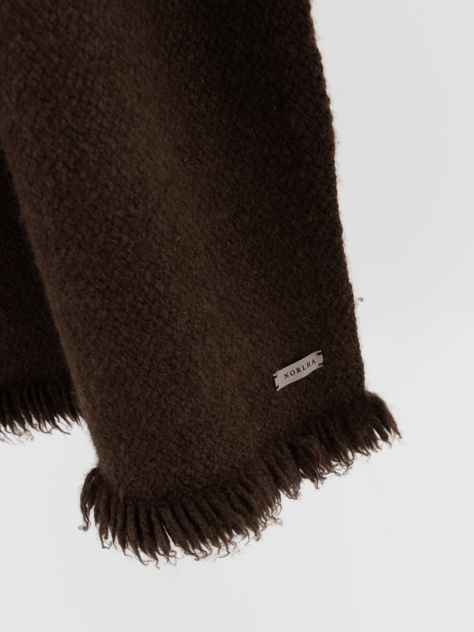 Norlha Handspun Flock Scarf in Natural Yak Brown - NORLHA at Worthwhile - shop SCARF