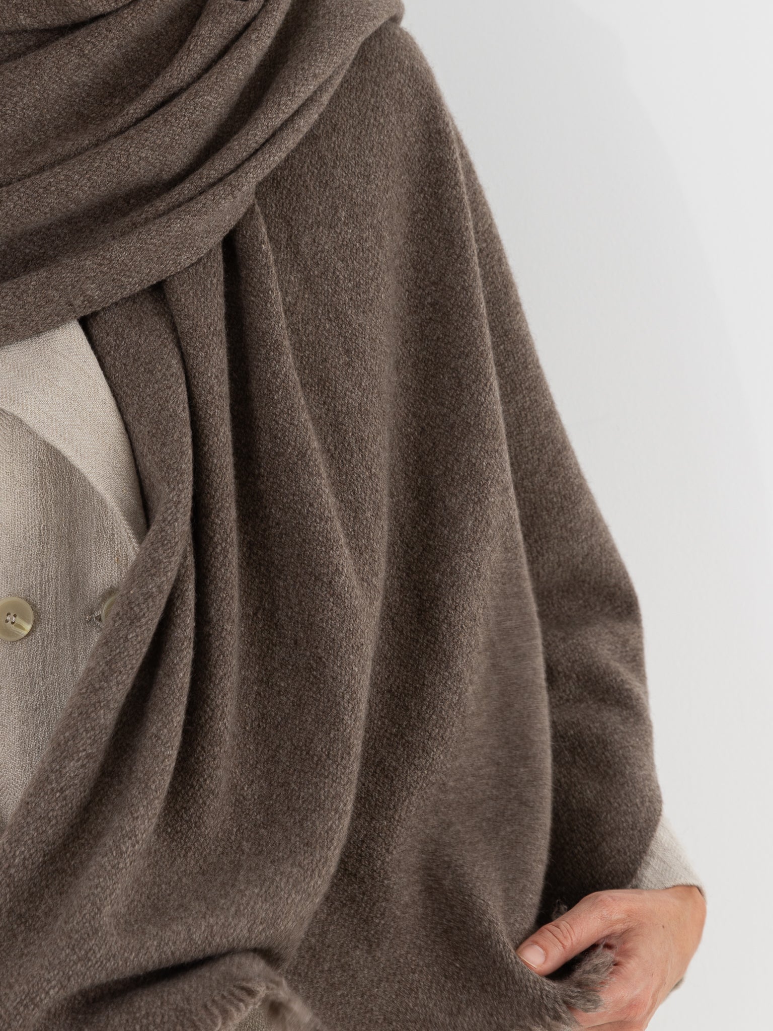 Norlha Nomad Classic Scarf in Natural Yak Grey - NORLHA at Worthwhile - shop SCARF