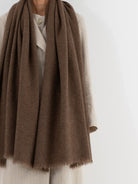 Norlha Nomad Net Boiled Scarf in Natural Yak Golden Brown - NORLHA at Worthwhile - shop SCARF