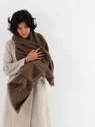 Norlha Nomad Net Boiled Scarf in Natural Yak Golden Brown - NORLHA at Worthwhile - shop SCARF