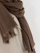 Norlha Nomad Net Boiled Scarf in Natural Yak Golden Brown - NORLHA at Worthwhile - shop SCARF