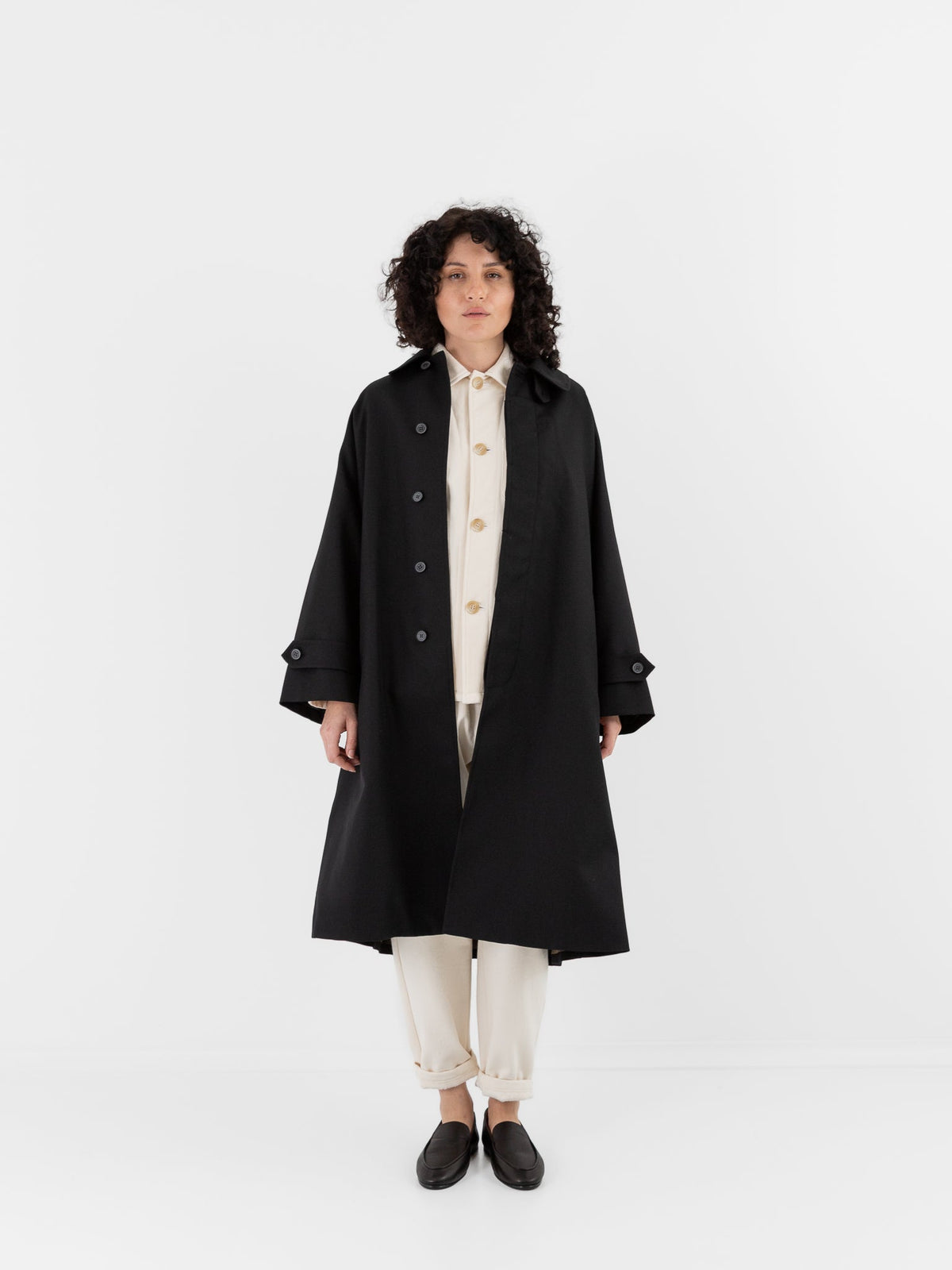 POLYPLOID Long Coat B in Black - POLYPLOID at Worthwhile - shop COAT
