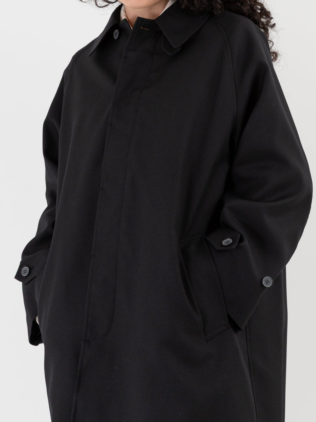 POLYPLOID Long Coat B in Black - POLYPLOID at Worthwhile - shop COAT