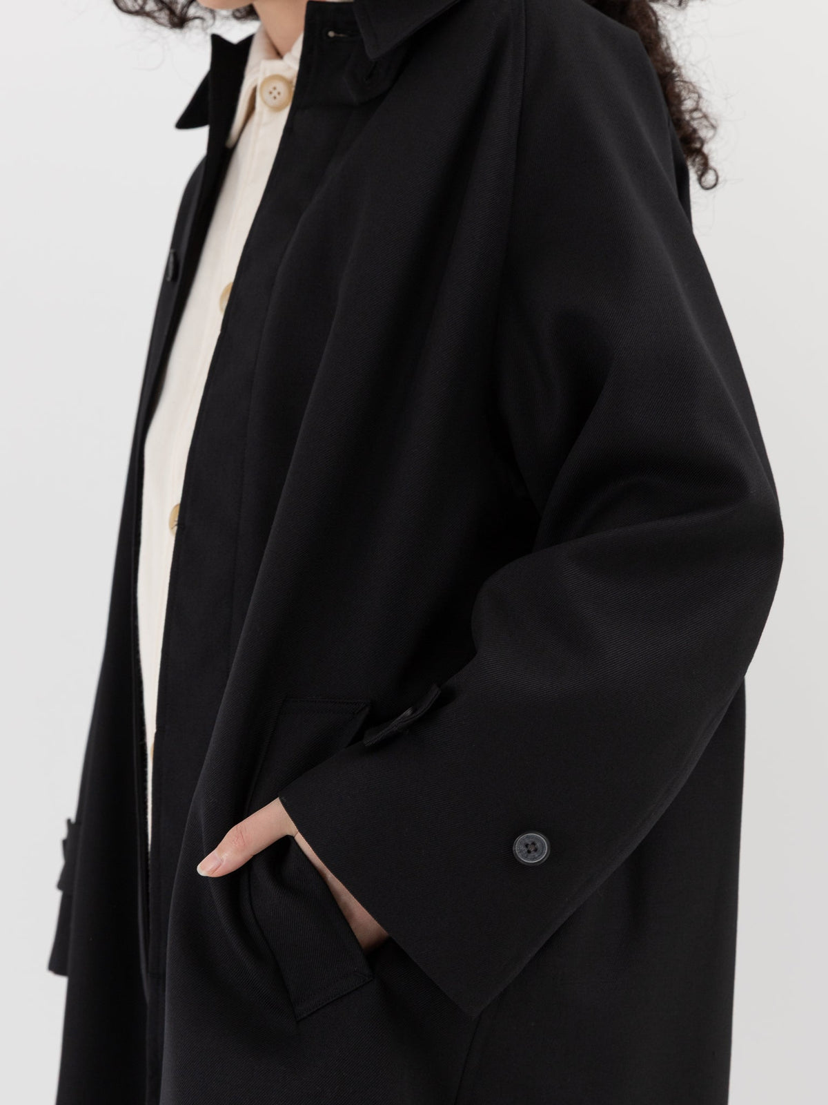 POLYPLOID Long Coat B in Black - POLYPLOID at Worthwhile - shop COAT