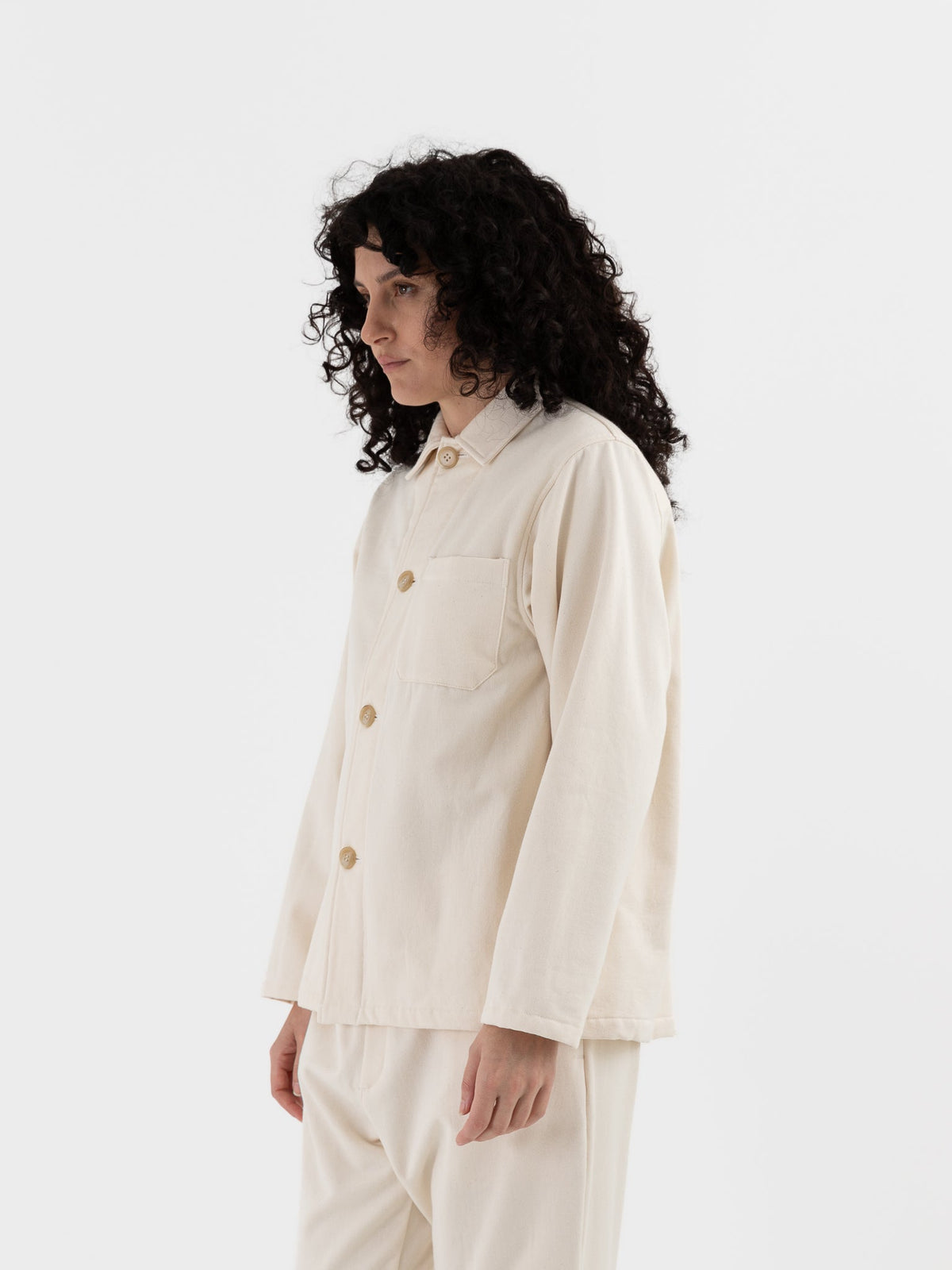POLYPLOID Night Wear Shirt A in Off White - POLYPLOID at Worthwhile - shop TOP