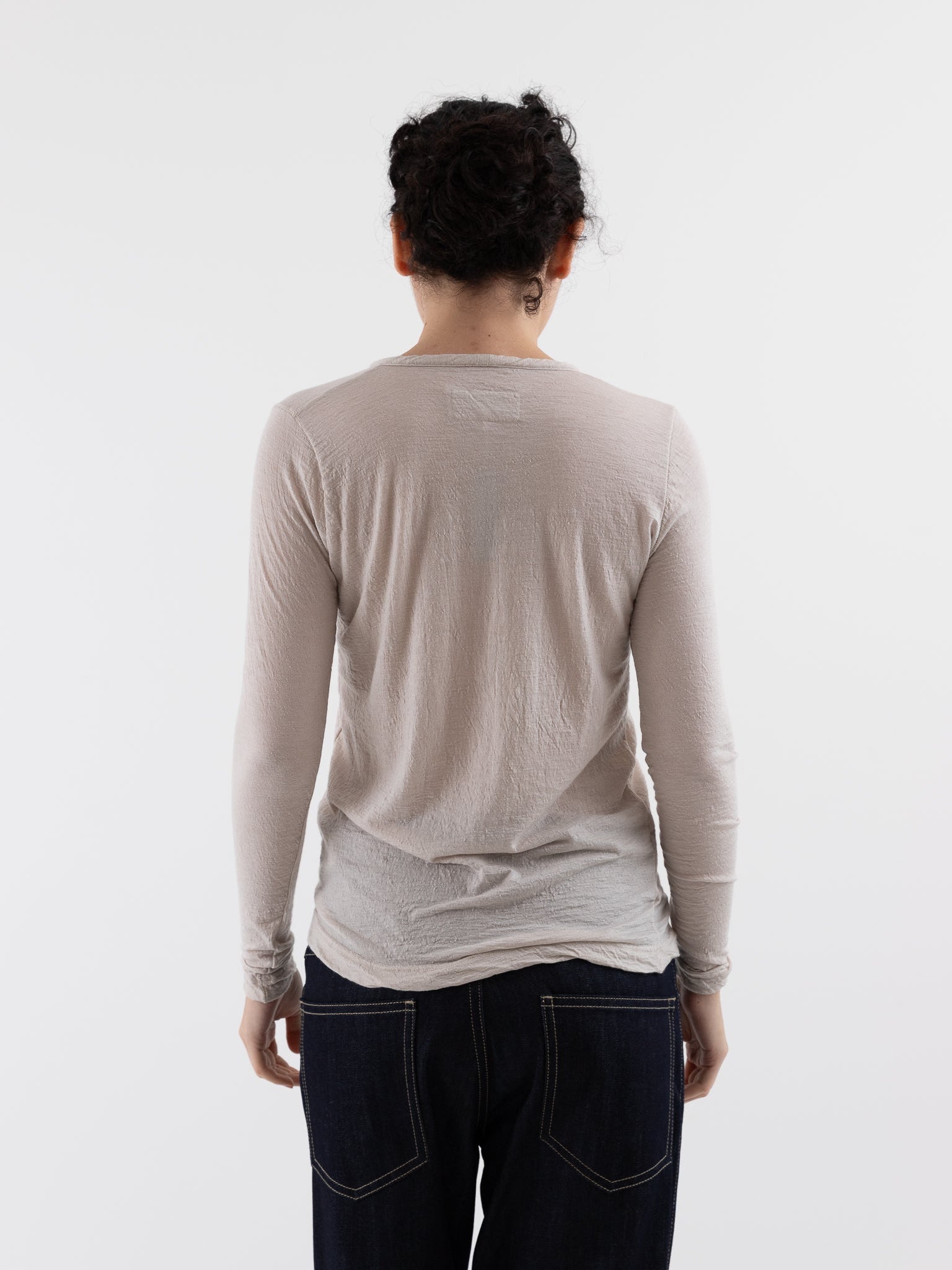Prïvate 02 04 Cashmere Tee in Latte - PRIVATE 02 04 at Worthwhile - shop TOP
