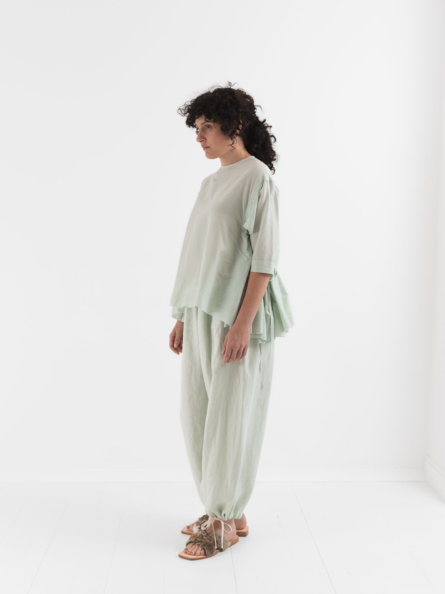 Quitan Blouse in Mint Sage - QUITAN at Worthwhile - shop TOP