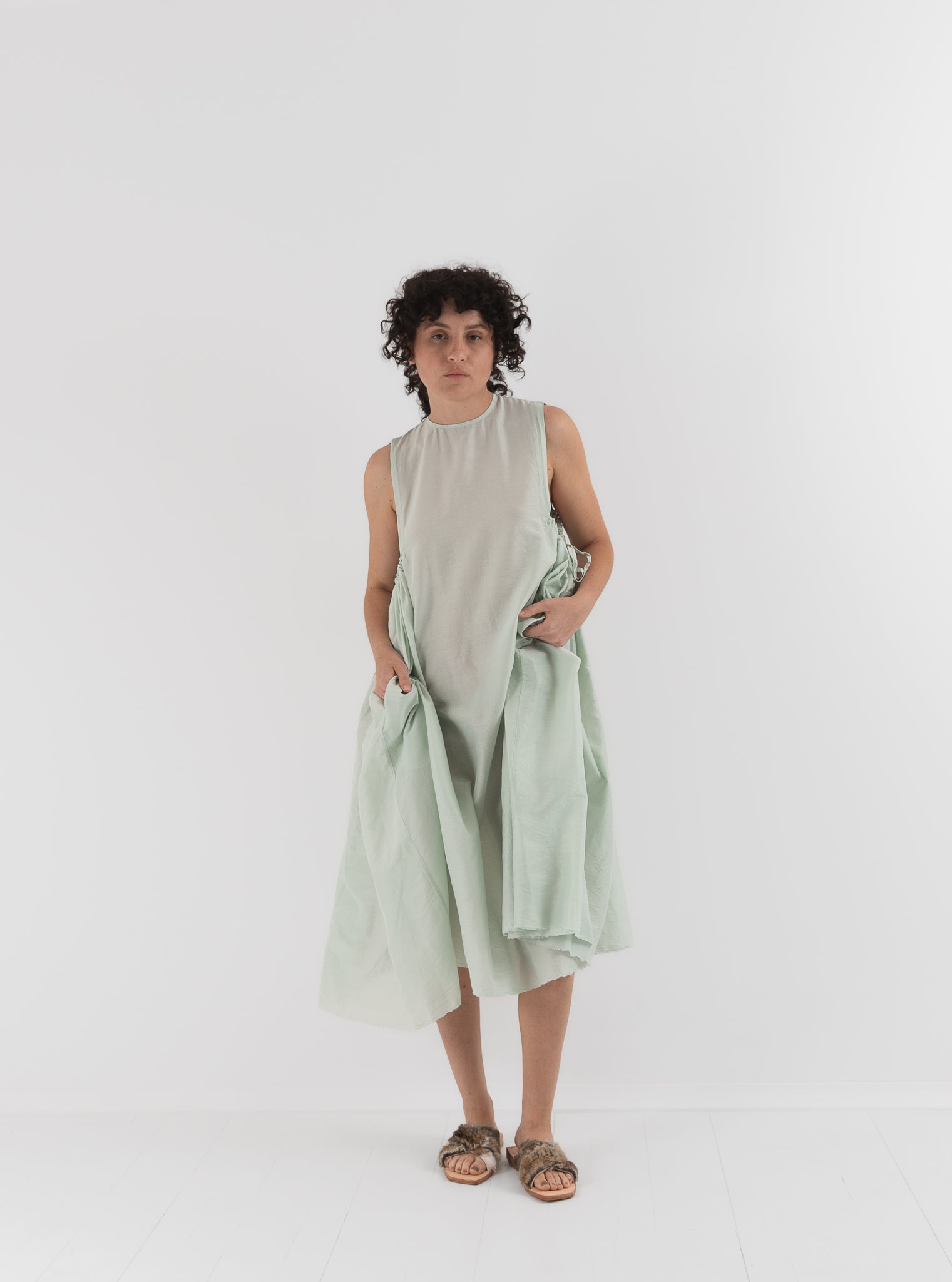 Quitan Dress in Mint Sage - QUITAN at Worthwhile - shop DRESS