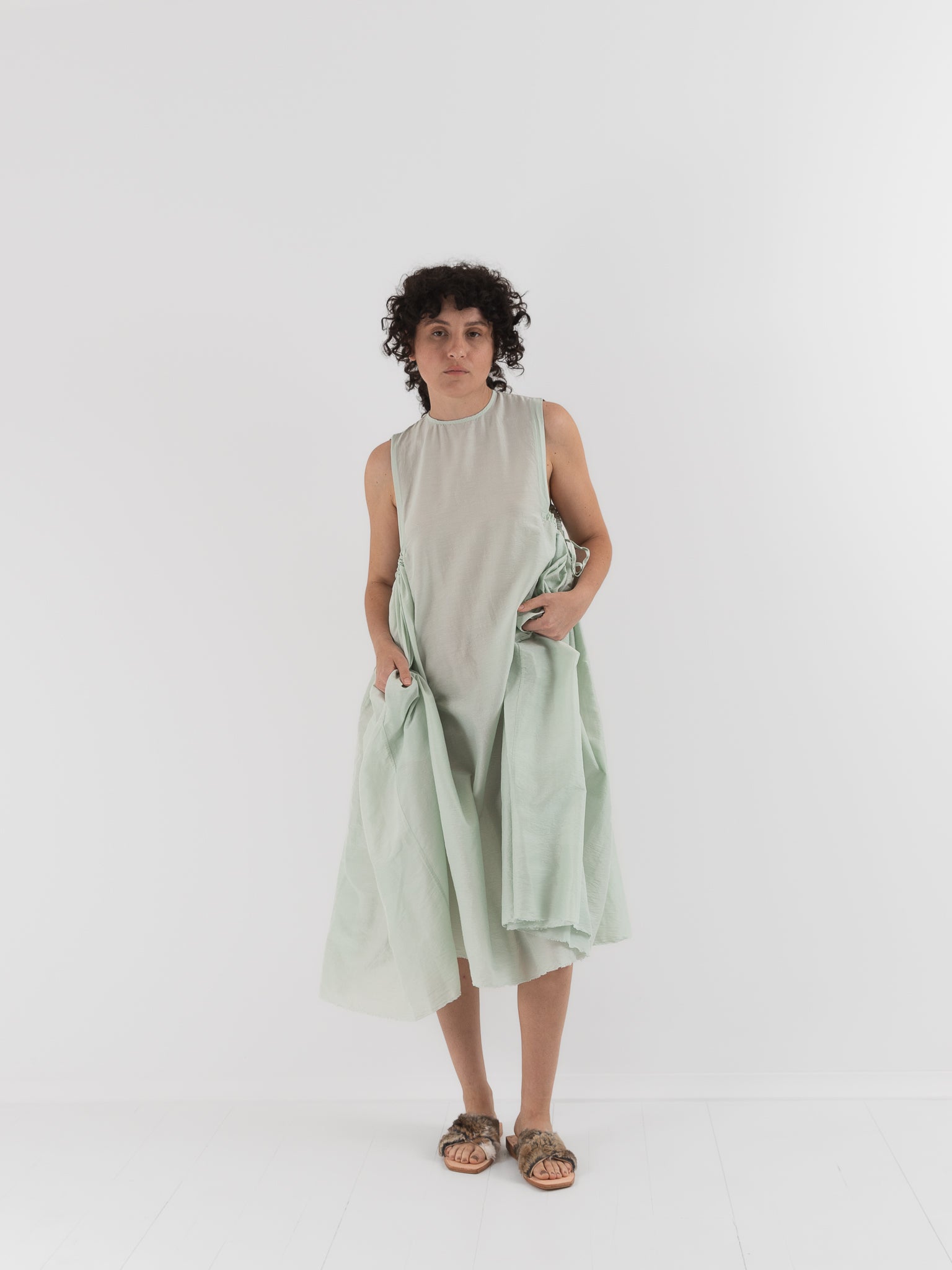 Quitan Dress in Mint Sage - QUITAN at Worthwhile - shop DRESS