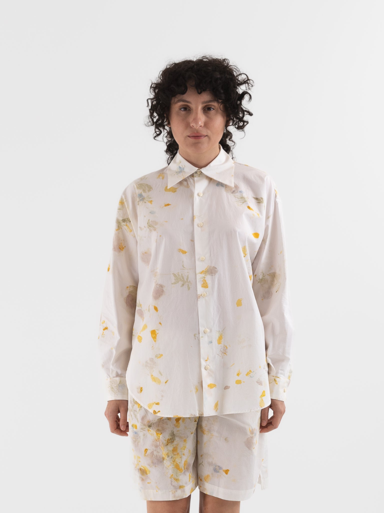 Quitan Wide Shirt in Flower No. 1 - QUITAN at Worthwhile - shop TOP