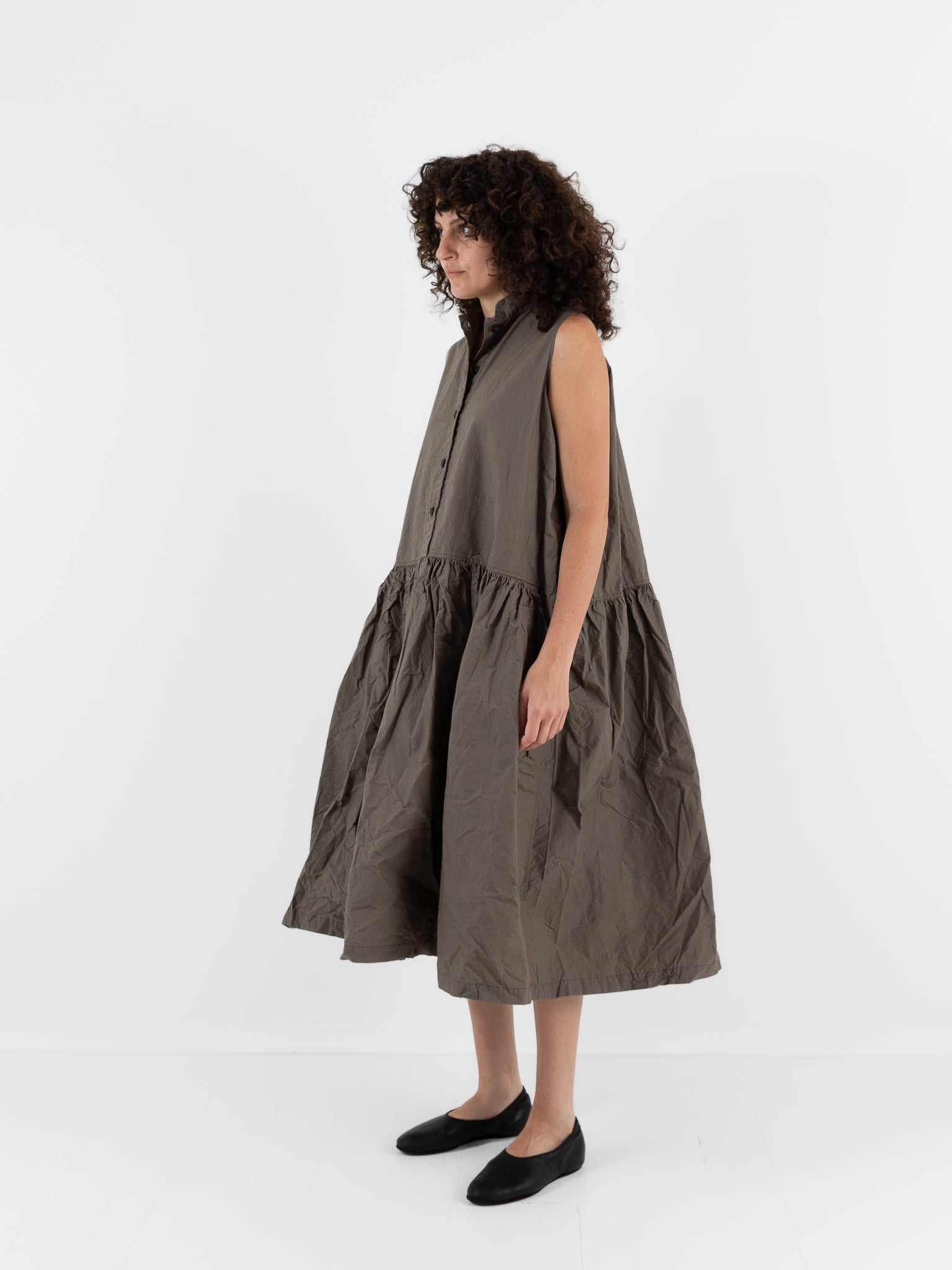 Ricorrrobe D Dress in Moka - RICORRROBE at Worthwhile - shop DRESS