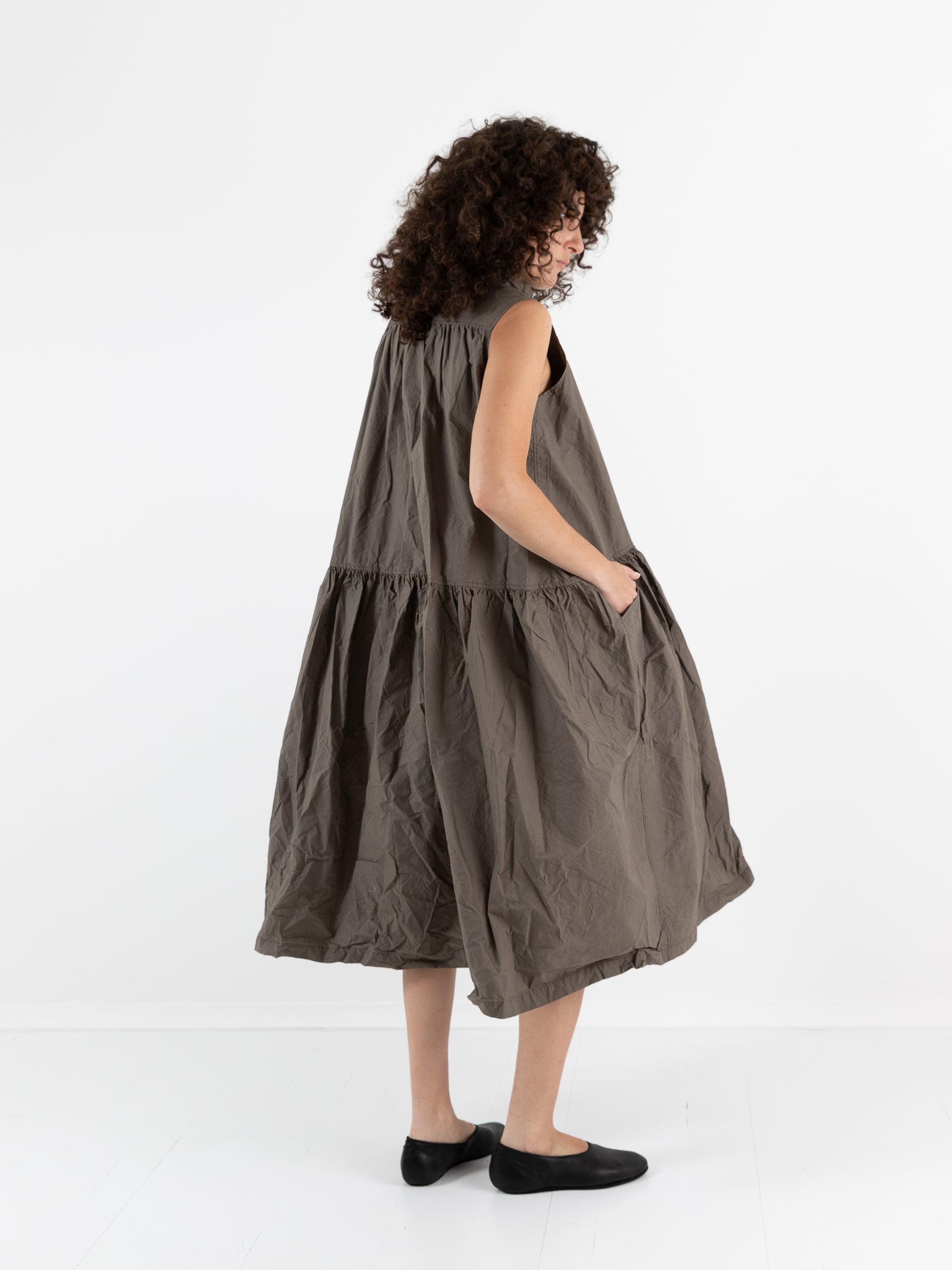 Ricorrrobe D Dress in Moka - RICORRROBE at Worthwhile - shop DRESS