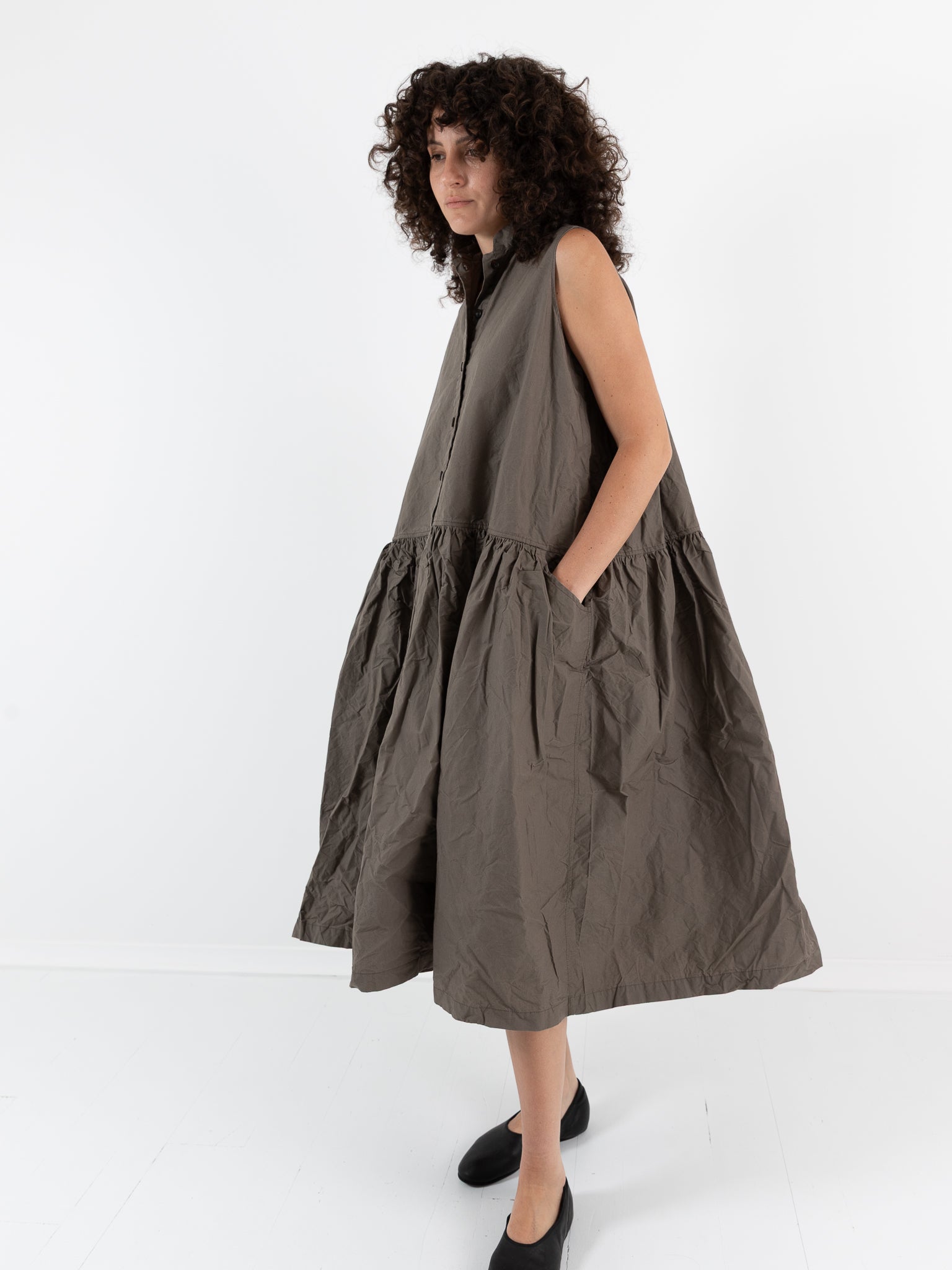 Ricorrrobe D Dress in Moka - RICORRROBE at Worthwhile - shop DRESS