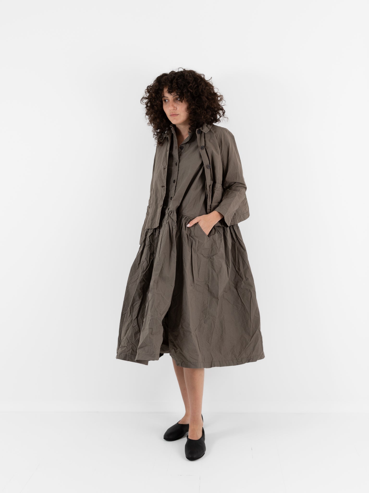 Ricorrrobe D Dress in Moka - RICORRROBE at Worthwhile - shop DRESS