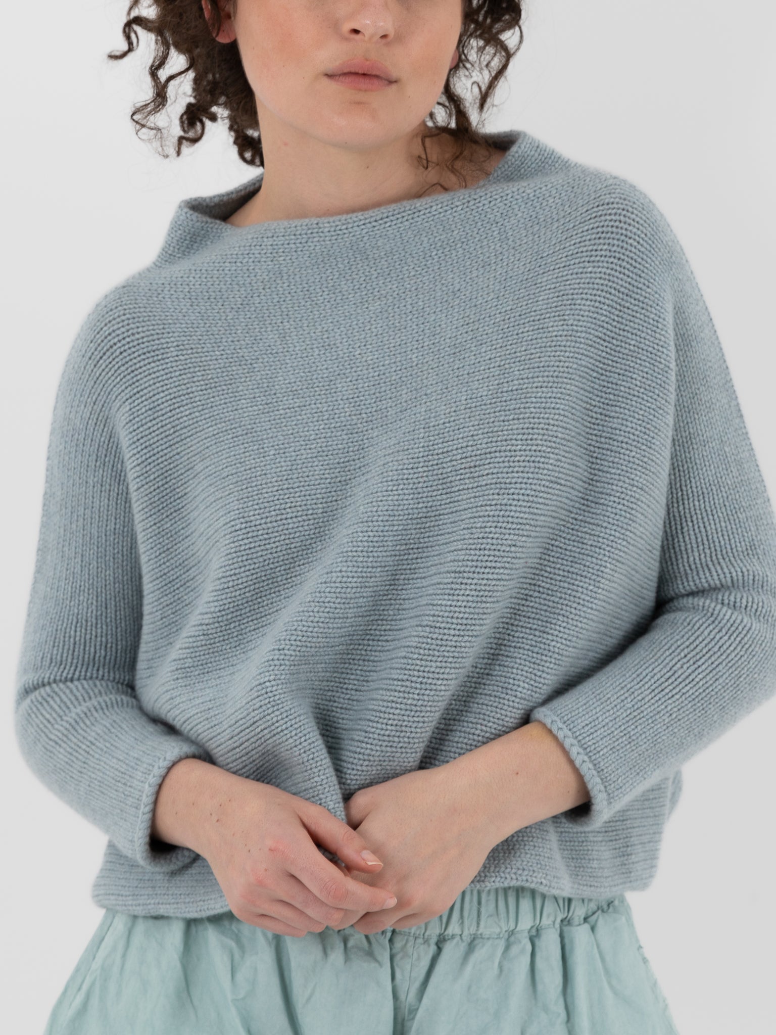 Ricorrrobe Hazel Sweater in Aqua Quartz - RICORRROBE at Worthwhile - shop SWEATER