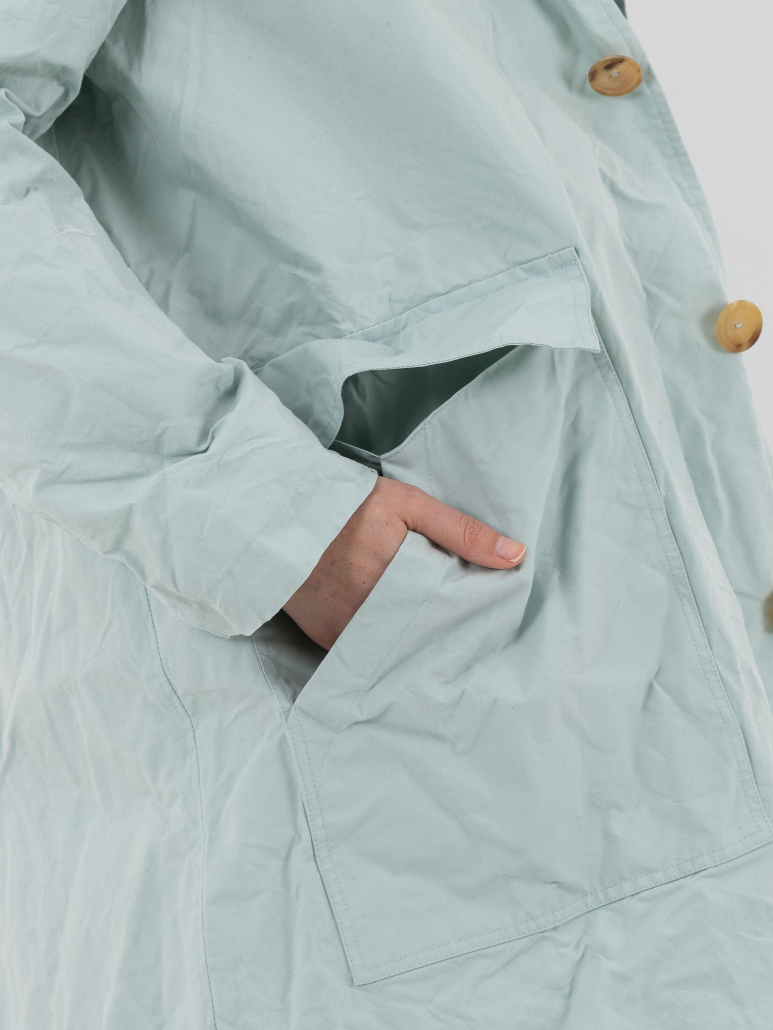 Ricorrrobe Rain Coat in Aqua Quartz - RICORRROBE at Worthwhile - shop COAT