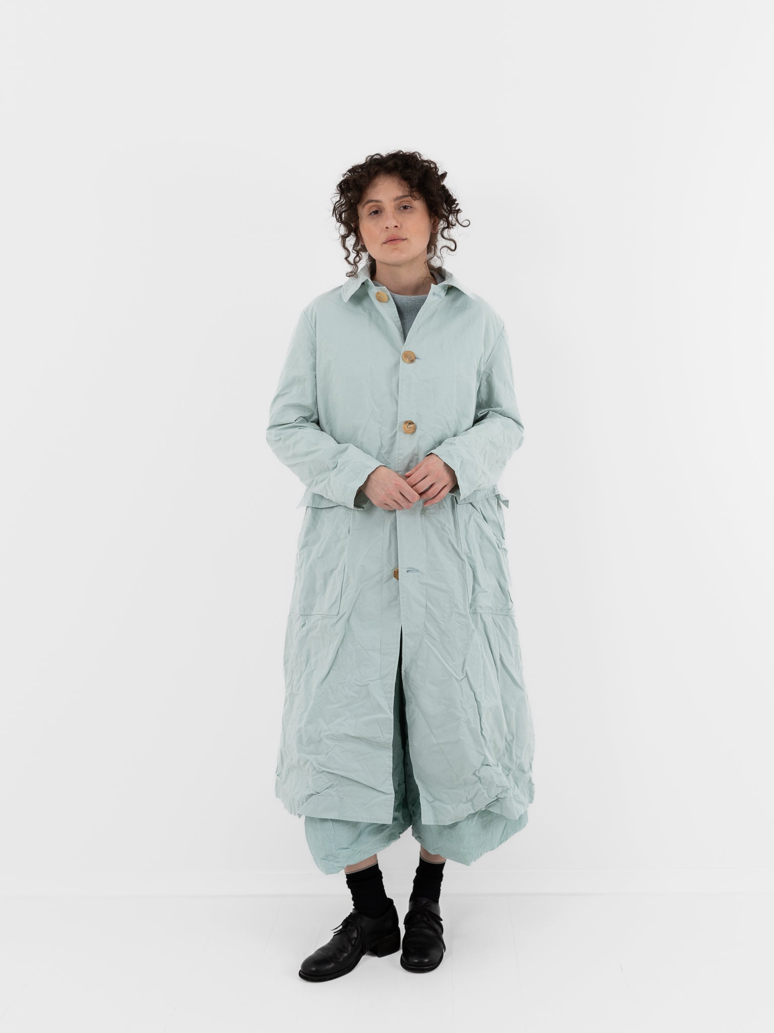 Ricorrrobe Rain Coat in Aqua Quartz - RICORRROBE at Worthwhile - shop COAT