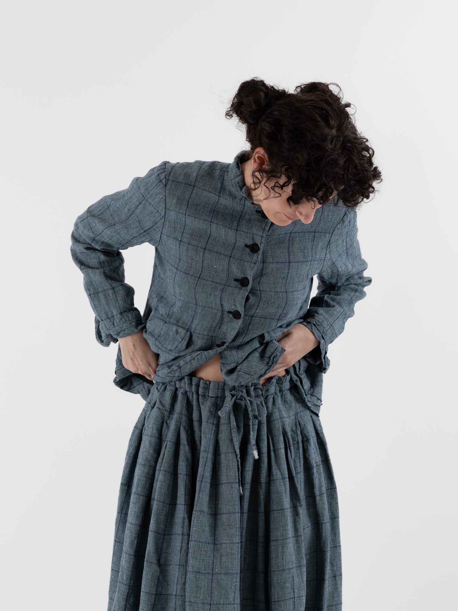 Ricorrrobe Sunflower Skirt in Windowpane - RICORRROBE at Worthwhile - shop SKIRT
