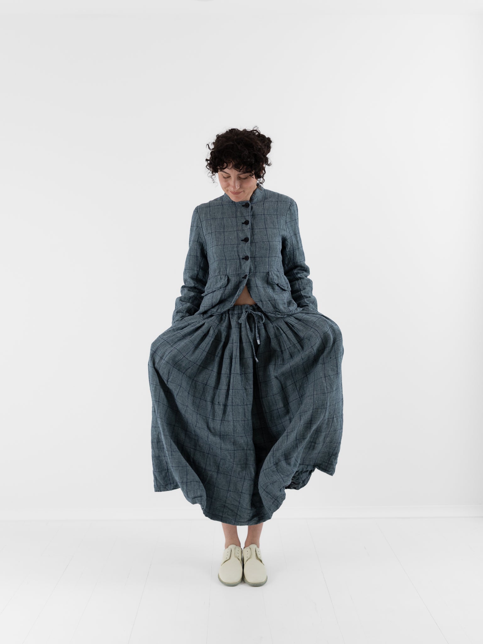 Ricorrrobe Sunflower Skirt in Windowpane - RICORRROBE at Worthwhile - shop SKIRT